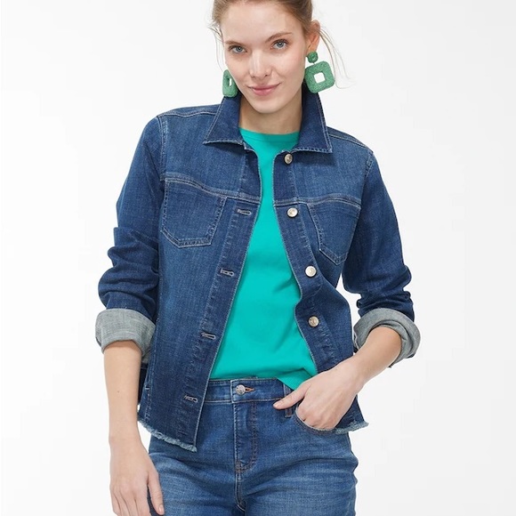 Chico’s Embellished Pineapple Denim Jacket - Picture 2 of 6